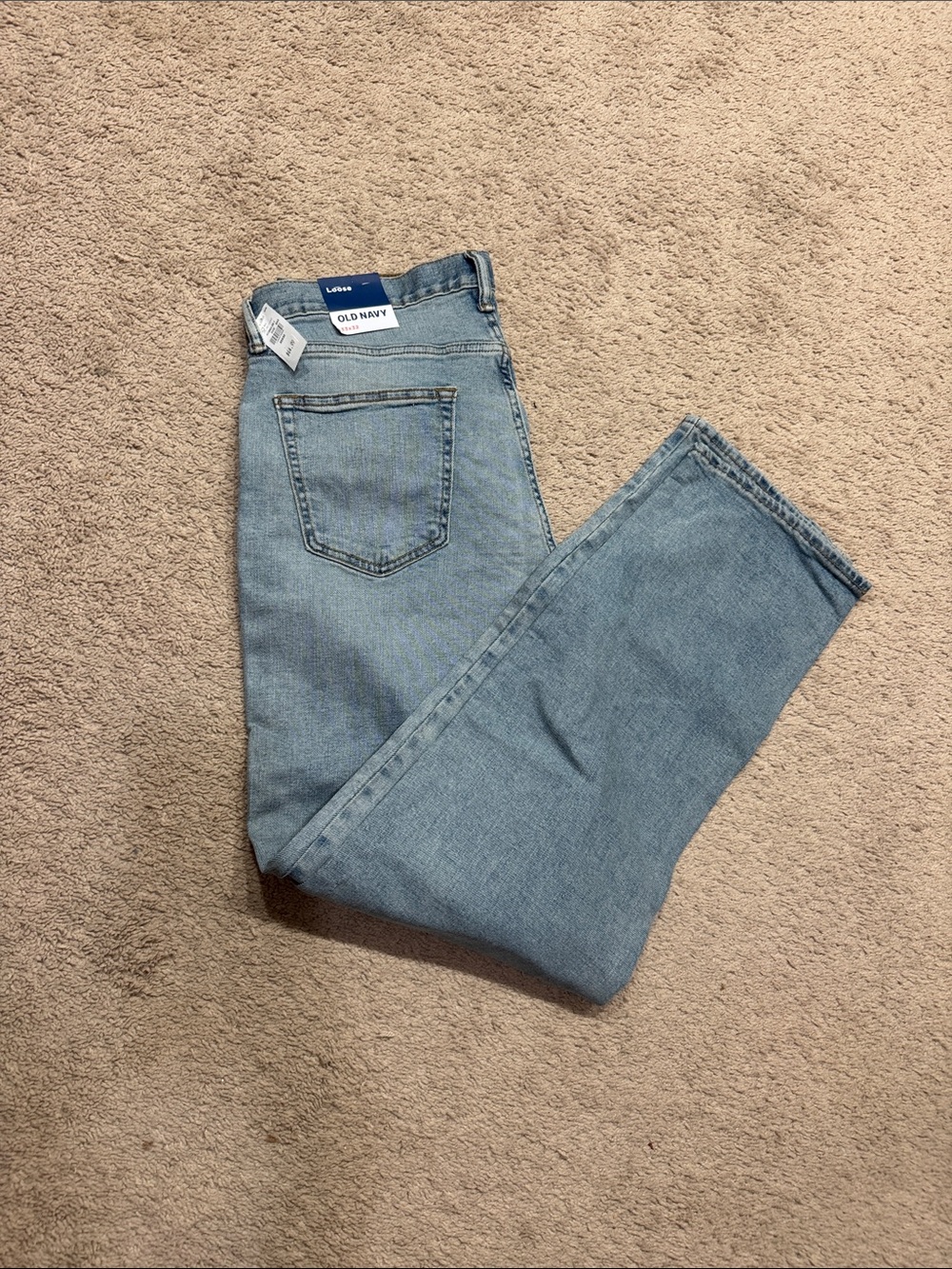 Old Navy Light Blue Straight-Leg Jeans 33x32